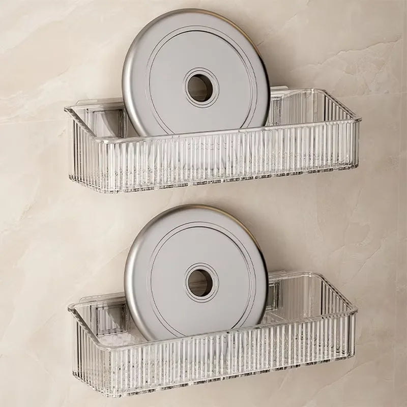 Punch-free Light Luxury Bathroom Storage Rack Toilet Wash Basin Wall Mount Toilet Wall Cosmetics Storage Rack