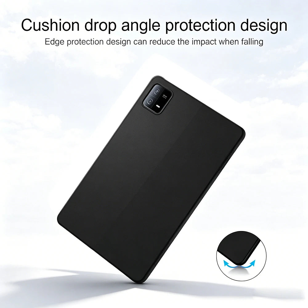 Tzion Case for Xiaomi Pad 6 6s Pro Max 11 12.4 14 inch 2023 2024 Shockproof Ultra Thin Soft TPU Black Shell