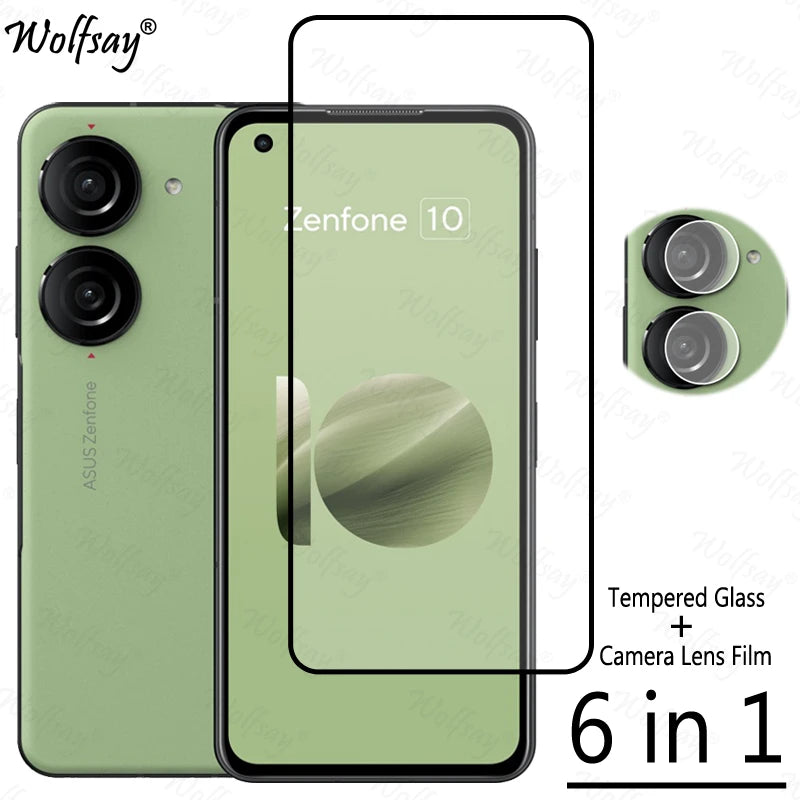 Full Cover Tempered Glass For Asus Zenfone 10 Screen Protector For Asus Zenfone 10 9 8 Camera Glass For Asus Zenfone 10 Glass