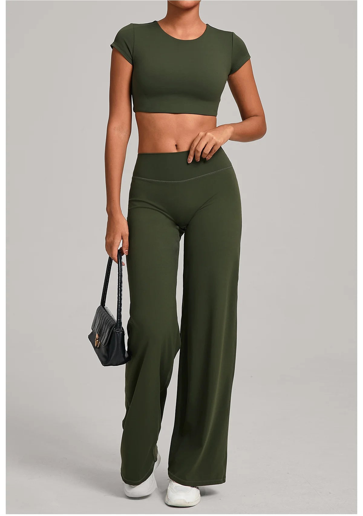 2PCS Yoga Set Women Tracksuit Workout Set Gym Clothes Push Up Fitness Short Sleeves Running Sportwear Sport Outfit Leggings Suit