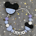 2026 Custom Name Baby Pacifier Clips Chain Silicone Beads Teether Toys Dummy Holder Russian English Name Pacifier Chain Newborn