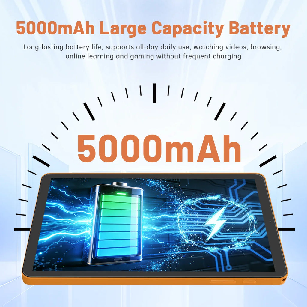 Paitanry Y86 4G LTE SIM Android 16 Tablet 8.68 Inch 1340*800 HD Octa Core 8GB RAM 64GB ROM 5000mAh 2.4G/5G WiFI 2026 New Tablet