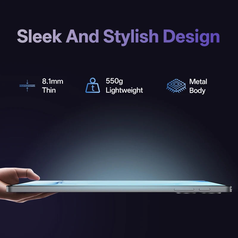 SVITOO Tablet 2026 Android 16 11 Inch 90Hz HD IPS Screen Unisoc T7250 Octa-Core Processor 4GB Physical RAM + 16GB Virtual RAM 128GB ROM 1TB Expandable 8800mAh Battery 2.4GHz 5GHz Dual Band WiFi 5 Bluetooth 5.0 GPS Widevine L1