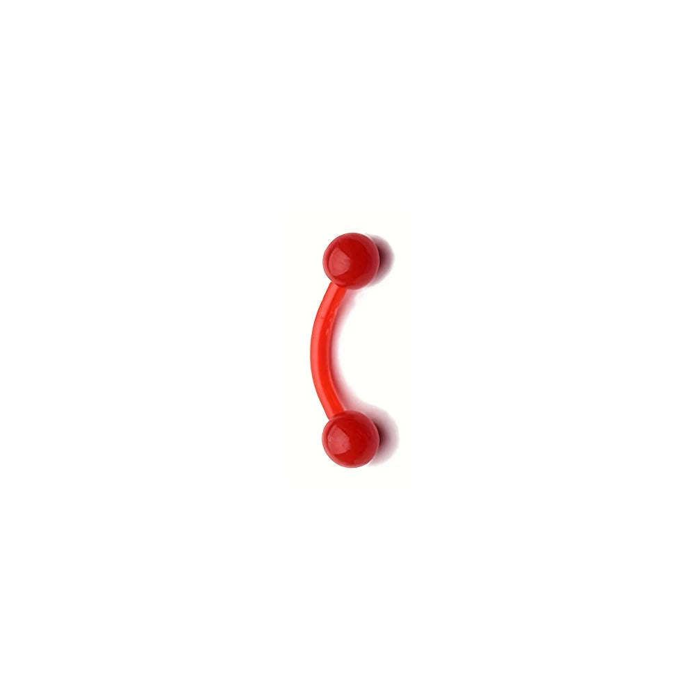 16G Bioflex Acrylic Curved Barbell Horseshoe Lip Eyebrow Rings Piercing Retainer Plastic Flexible Nose Septum Belly Piercing