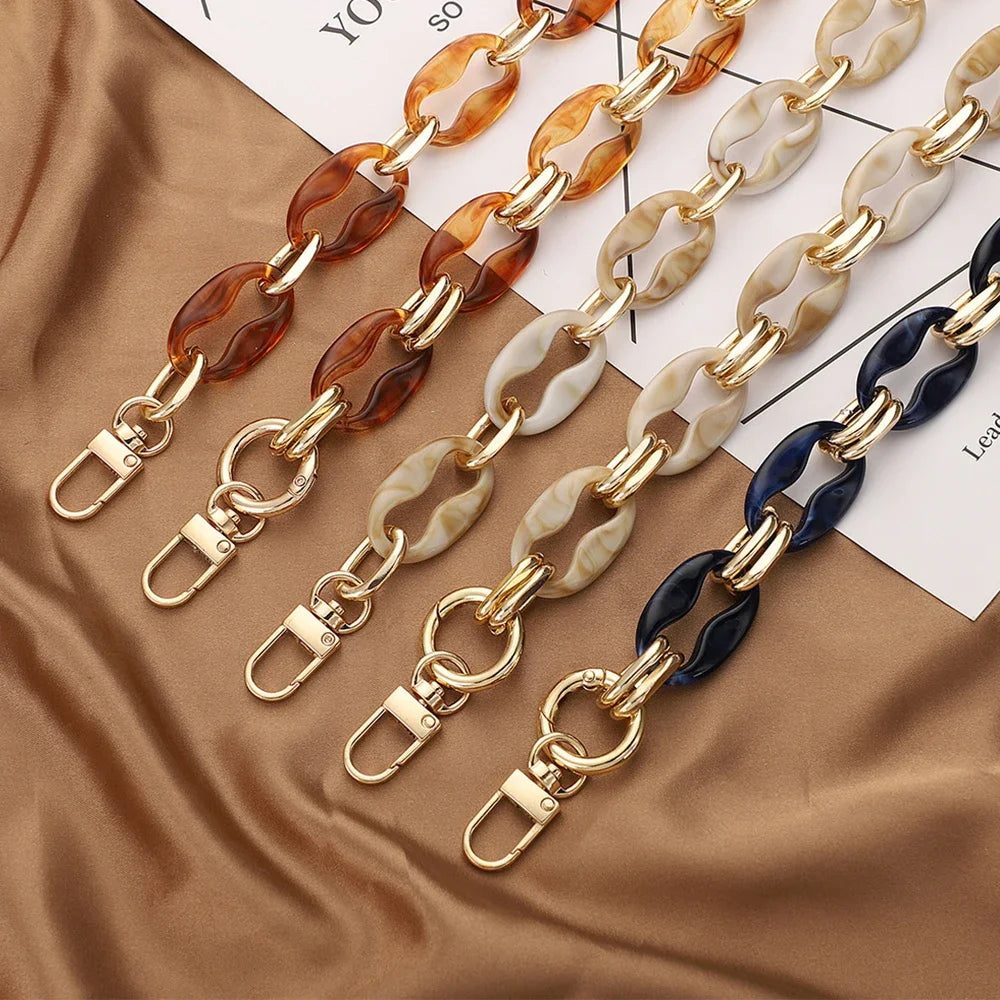 Luxury Acrylic Handbag Chain Strap – 40/60cm DIY Replacement Shoulder Bag Handle Accessory