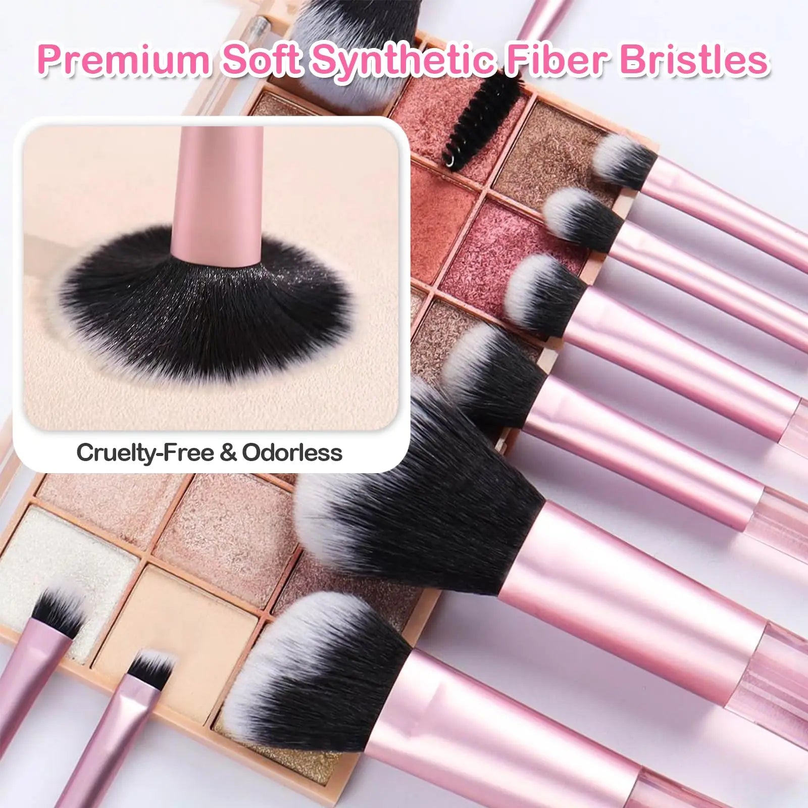 10 Pcs Travel Makeup Brush Set Mini Makeup Brushes Travel Size Small
