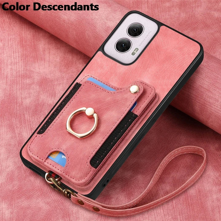 For Nothing CMF Phone 1 2024 Anti-theft brush Leather Card Case For Nothing CMF Phone1 Ring Back Cover CMF Phone 1 Funda