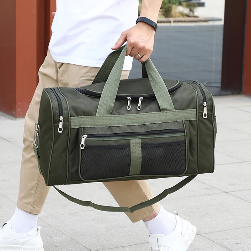 1 large capacity luggage storage bag, portable travel handbag, shoulder or crossbody, fitness bag