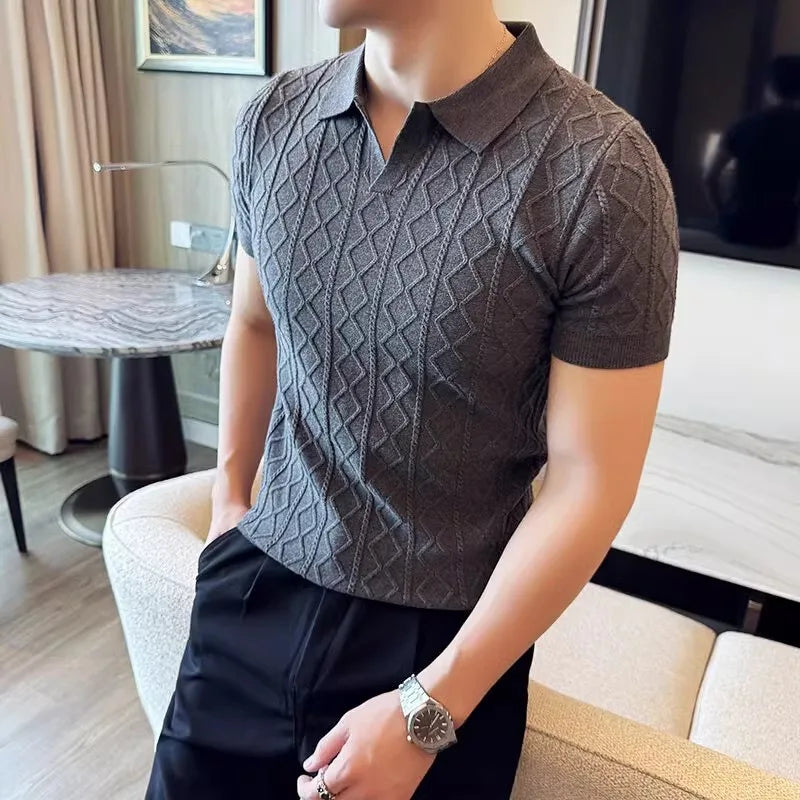 MIG & MIK STYLE™ Men's Executive Knit Polo Sweater