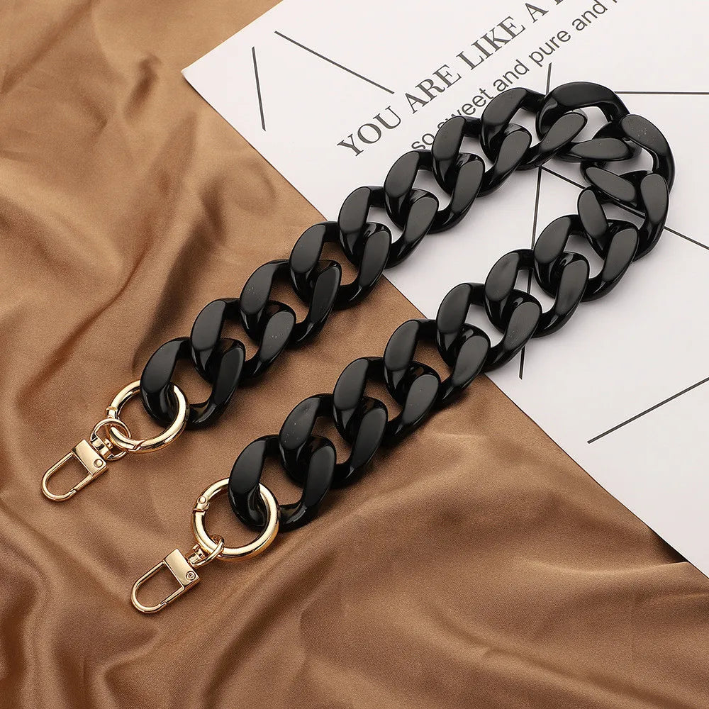 Luxury Acrylic Handbag Chain Strap – 40/60cm DIY Replacement Shoulder Bag Handle Accessory