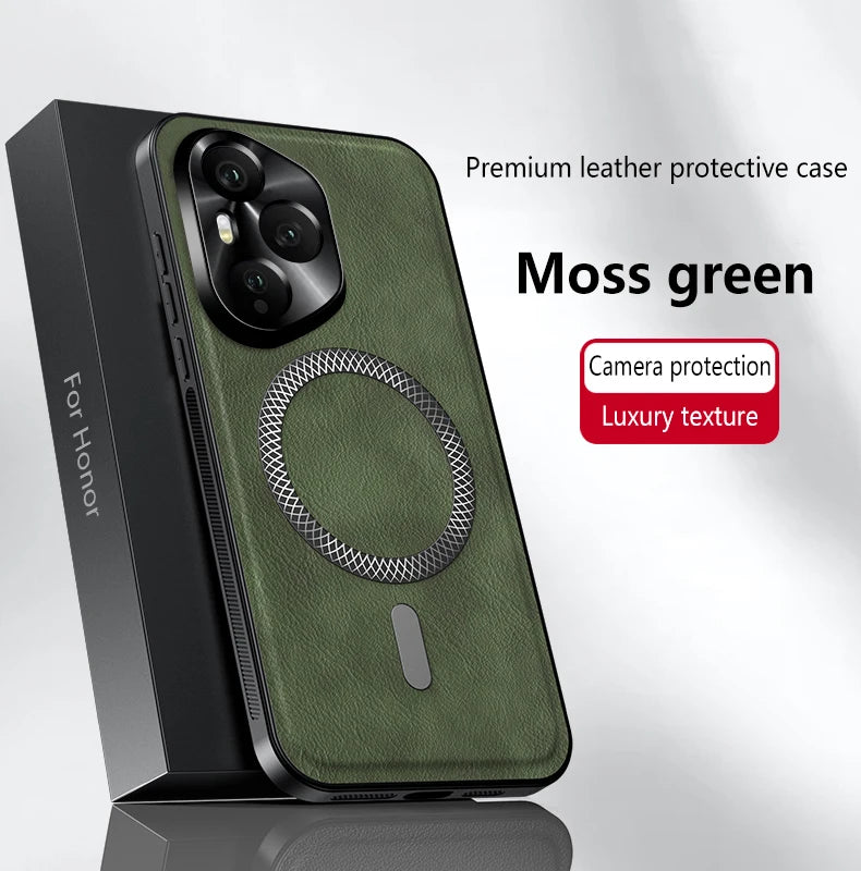 Magnetic Case for Honor 400 Pro 400 Global Version Cover Leather Soft Shockproof Mag-safe Metal Camera Protector Shell Fundas