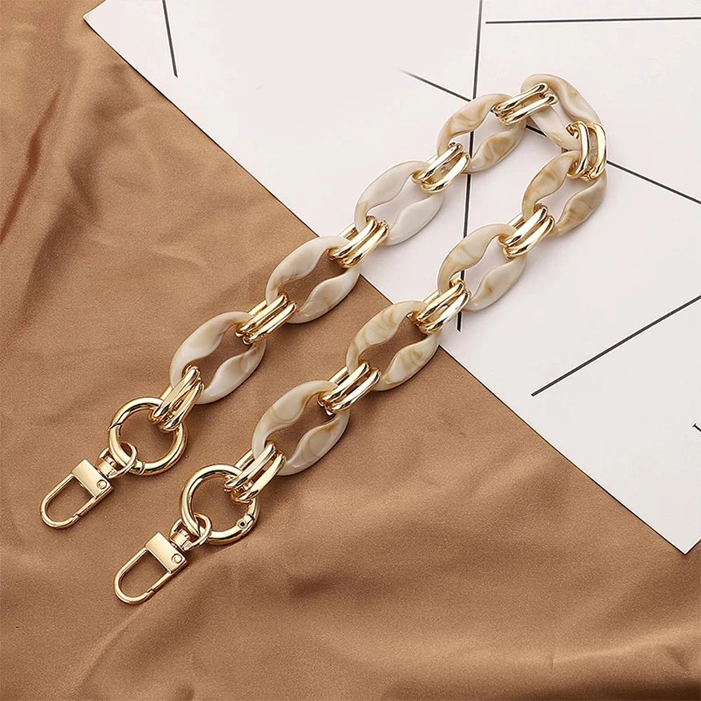 Luxury Acrylic Handbag Chain Strap – 40/60cm DIY Replacement Shoulder Bag Handle Accessory