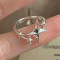 925 Sterling Silver Geometric Star Ring — MIG & MIK STYLE™