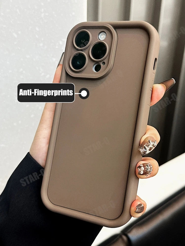 For Xiaomi Mi 13 Lite 5g Matte Soft Silicone Case On Mi13 13lite Airbag Bumper Shockproof Coffee Back Cover Xiaomi13lite 2024