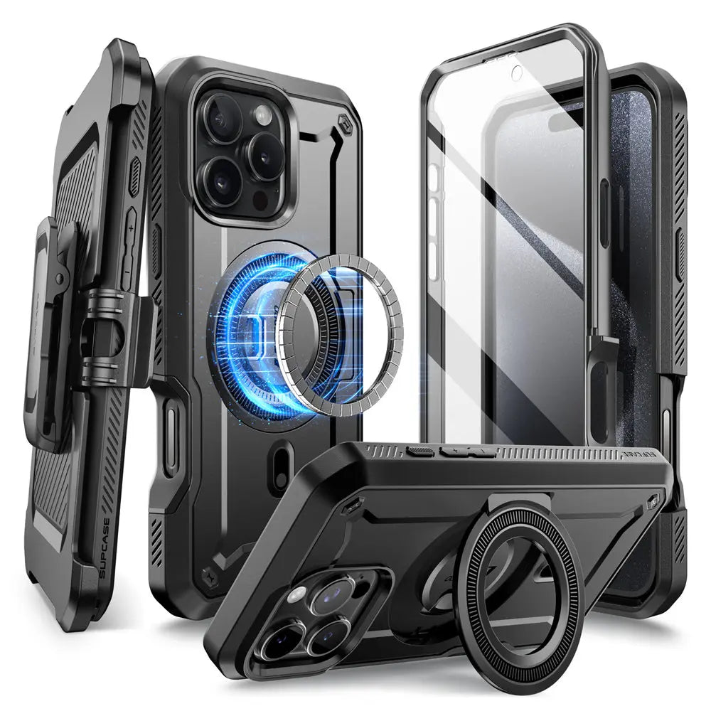 SUPCASE For iPhone 16 Pro Max Case 6.9“ 2024 UB Pro Mag Full Body Rugged Case with Built-in Screen Protector Kickstand Belt-Clip