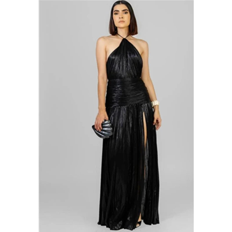 Luxury Off-Shoulder Halter Corset Gown