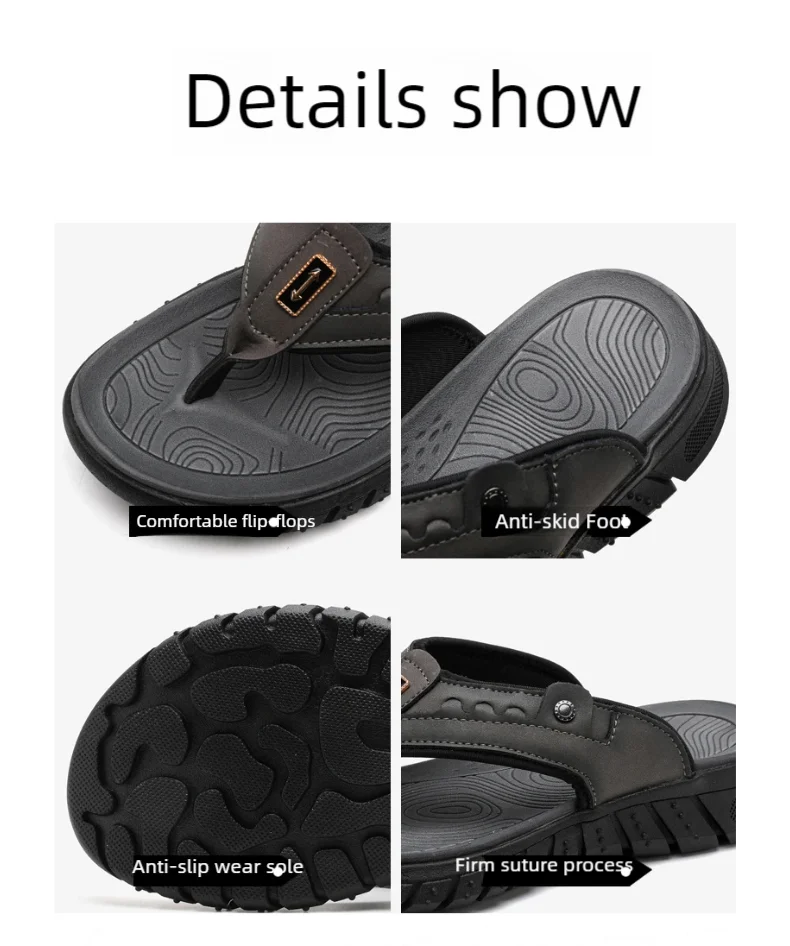 Mens Casual Slippers Summer Outdoor Open Toe Beach Shoes Soft Bottom Comfortable Vacation Indoor Sandals Fashion Non Slip Breath