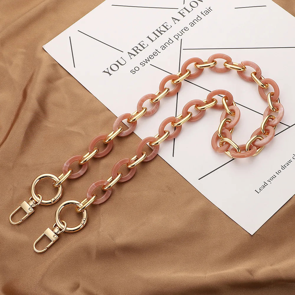 Luxury Acrylic Handbag Chain Strap – 40/60cm DIY Replacement Shoulder Bag Handle Accessory