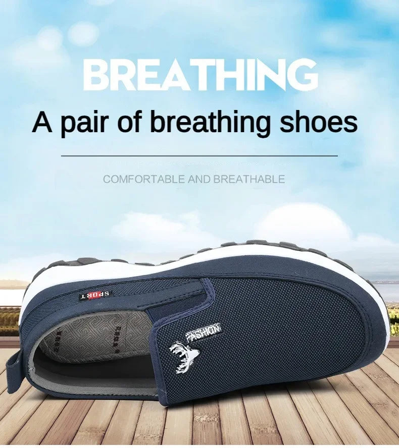 Men Running Hiking Sneakers Breathable Orthopedic Travel Plimsolls Slip On Comfortable for Outdoor Activity Hiking Walking