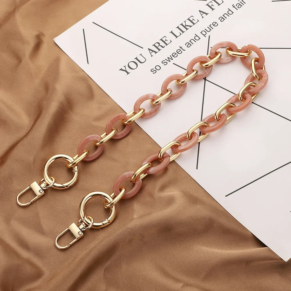 Luxury Acrylic Handbag Chain Strap – 40/60cm DIY Replacement Shoulder Bag Handle Accessory