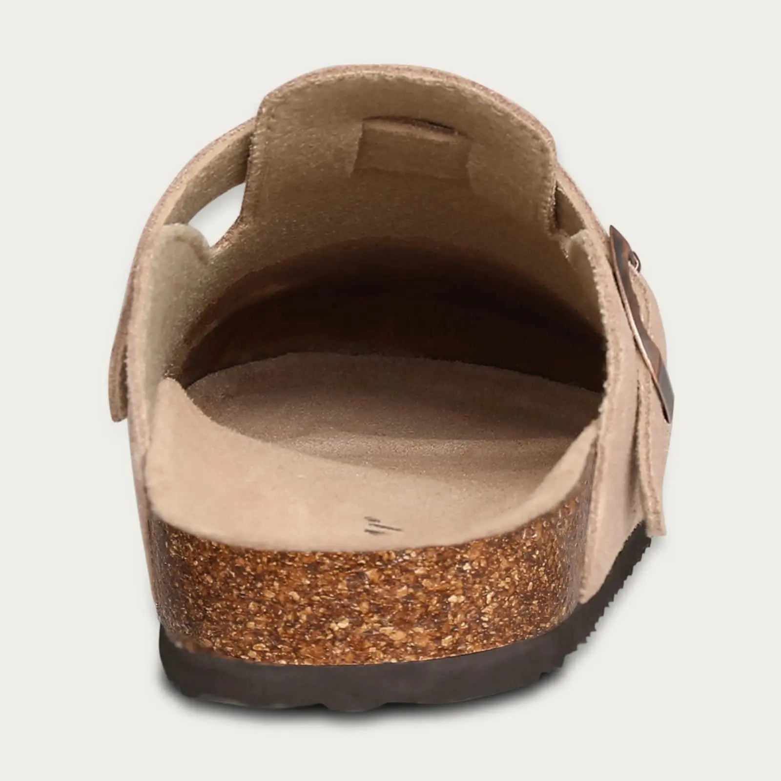 Litfun Suede Women's Clogs with Adjustable Strap Cork Footbed Leather Mules with Arch Support Unisex Outdoor Clogs Potato Shoes