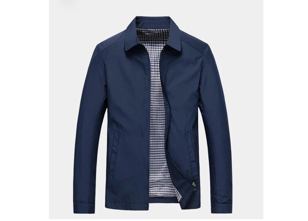 Spring Men's Lightweight Jackets Fashion Lapel Business Jackets for Men Outdoor Windbreaker Golf wear Bomber Coats Men Clothing