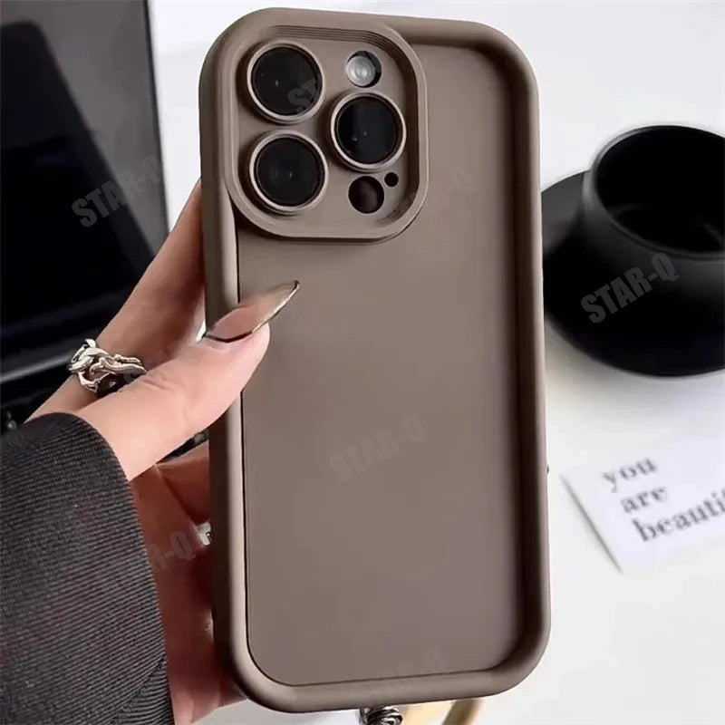 For Xiaomi Mi 13 Lite 5g Matte Soft Silicone Case On Mi13 13lite Airbag Bumper Shockproof Coffee Back Cover Xiaomi13lite 2024