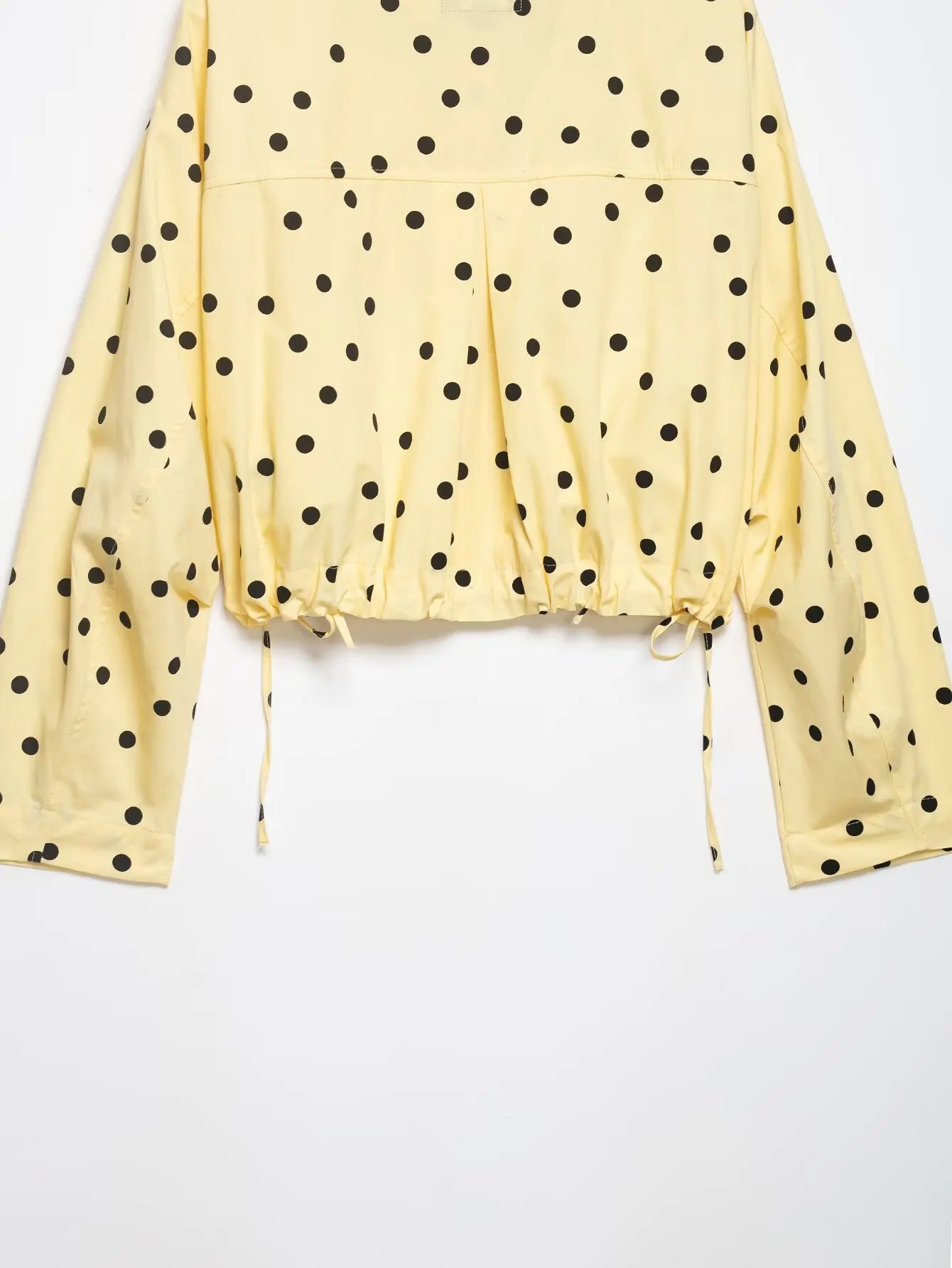 Women's Polka Dots Jacket with Tie New 2026 Spring Long Sleeve High Collar Loose Women Versatile Short Coats Chic Female Jackets