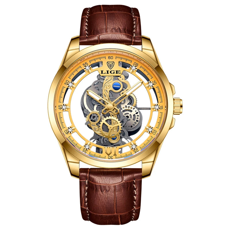 MIG & MIK STYLE™ Gold Skeleton Quartz Watch