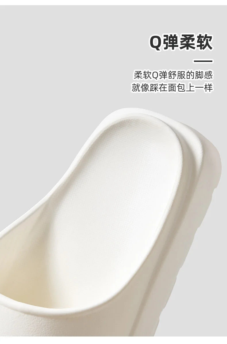 Comwarm Women Platform Slippers Soft EVA Thick Sole Sandals Fashion High Bottom Flat Heel Slippers Non-slip Casual House Slides