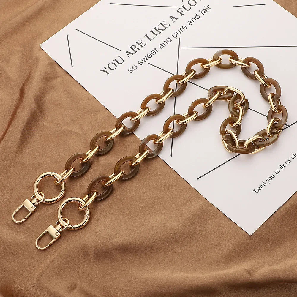 Luxury Acrylic Handbag Chain Strap – 40/60cm DIY Replacement Shoulder Bag Handle Accessory