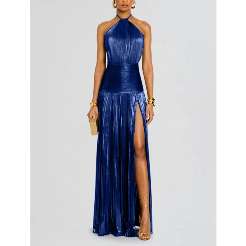 Luxury Off-Shoulder Halter Corset Gown