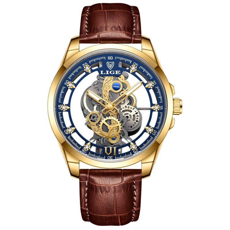 MIG & MIK STYLE™ Gold Skeleton Quartz Watch
