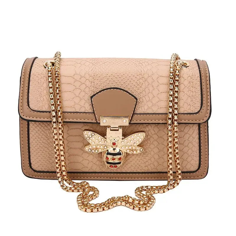 Royal Bee Crocodile Crossbody Bag – Luxury Flap Tote & Shoulder Handbag for Women