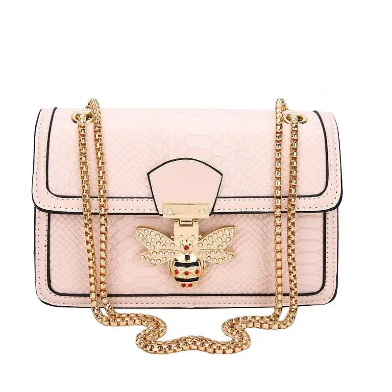 Royal Bee Crocodile Crossbody Bag – Luxury Flap Tote & Shoulder Handbag for Women