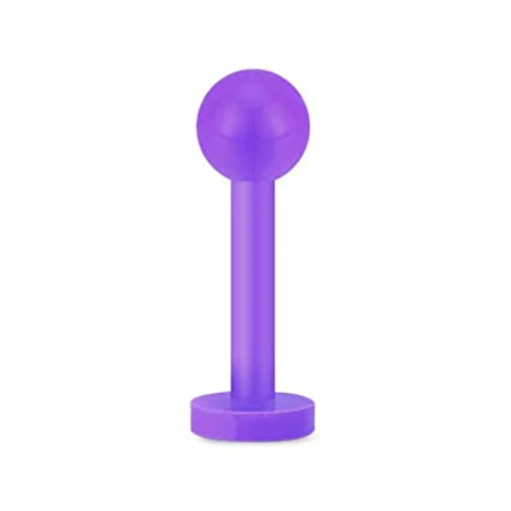 16G Bioflex Acrylic Curved Barbell Horseshoe Lip Eyebrow Rings Piercing Retainer Plastic Flexible Nose Septum Belly Piercing
