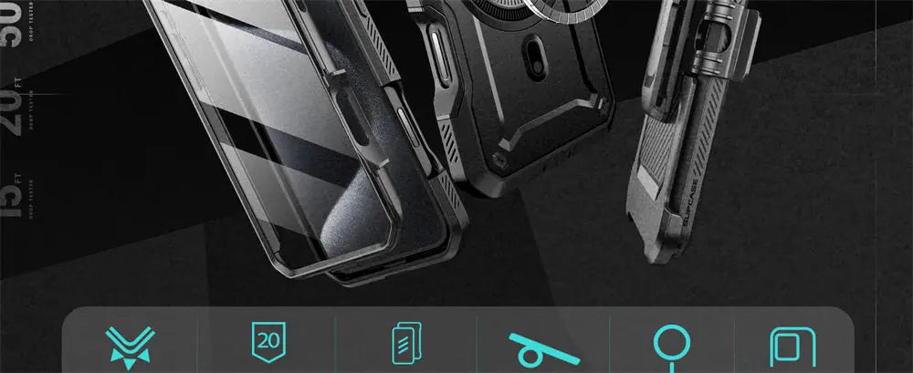 SUPCASE For iPhone 16 Pro Max Case 6.9“ 2024 UB Pro Mag Full Body Rugged Case with Built-in Screen Protector Kickstand Belt-Clip