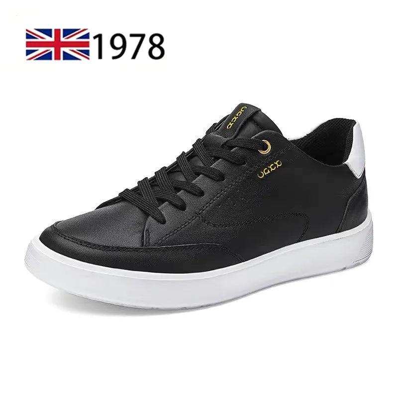 Fashion Men Shoes Men Genuine Leather Shoes Casual Lace-up Shoes Breathable Fashion Sneakers New