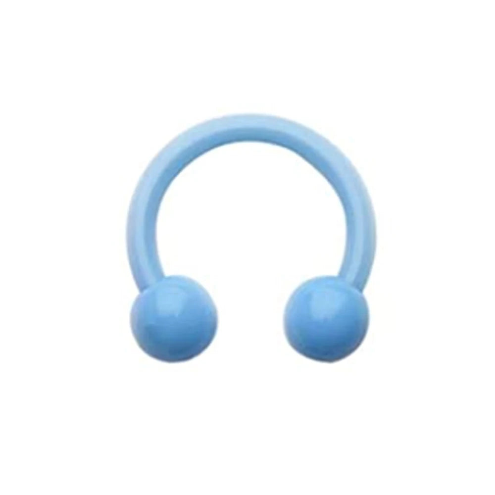 16G Bioflex Acrylic Curved Barbell Horseshoe Lip Eyebrow Rings Piercing Retainer Plastic Flexible Nose Septum Belly Piercing