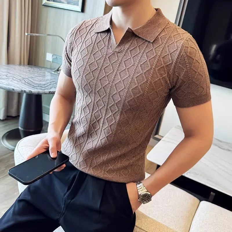 MIG & MIK STYLE™ Men's Executive Knit Polo Sweater
