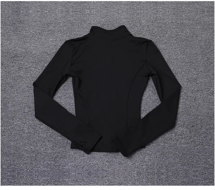 Women Sport Jacket Long Sleeve Shirt Workout Coat Gym Training Clothing Yoga Sportswear