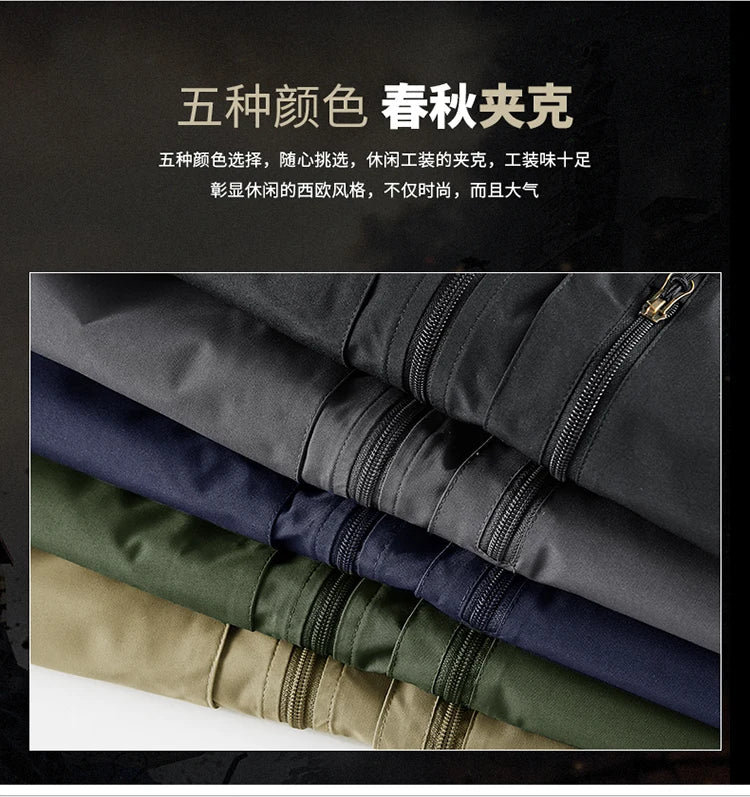 Jacket Mens Spring autumn New men jacket printing hooded Jackets casual coat Men's business coats Size M-7XL 8XL Hat detachable