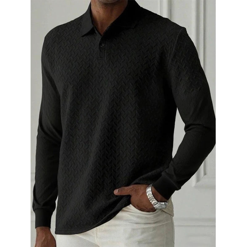MIG & MIK STYLE™ Executive Long Sleeve Polo Shirt
