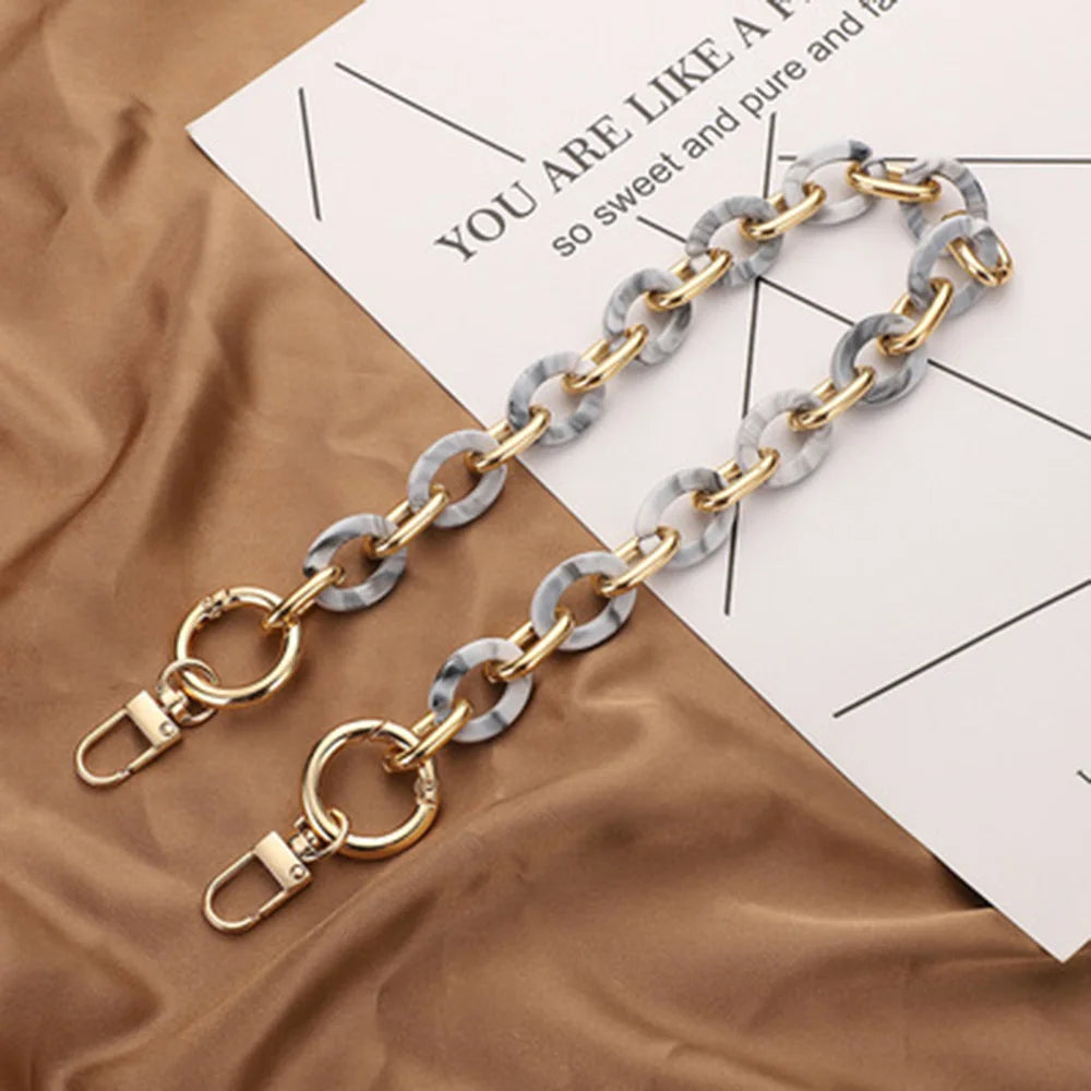 Luxury Acrylic Handbag Chain Strap – 40/60cm DIY Replacement Shoulder Bag Handle Accessory