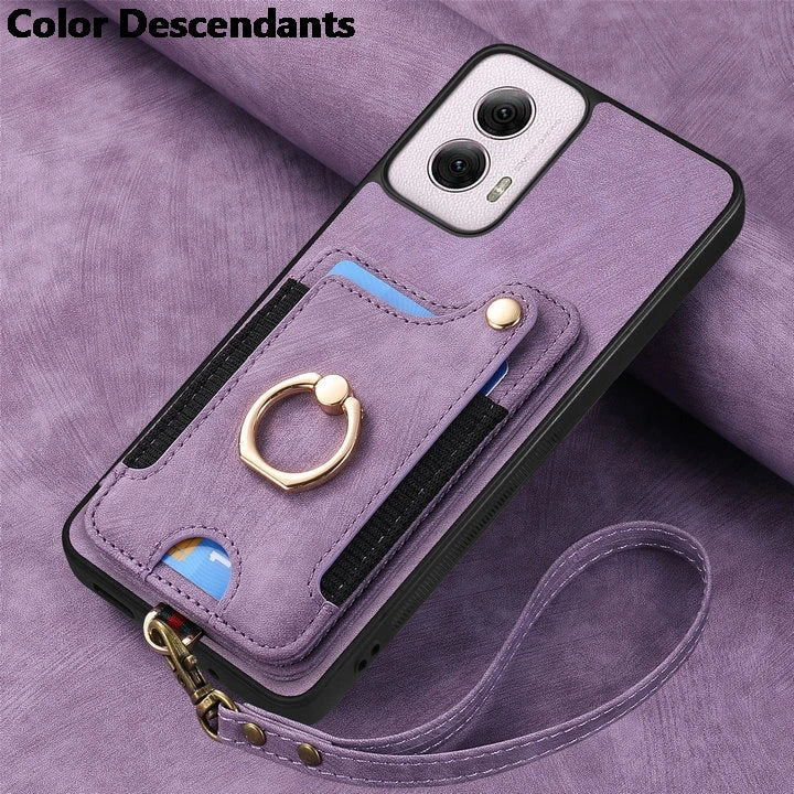 For Nothing CMF Phone 1 2024 Anti-theft brush Leather Card Case For Nothing CMF Phone1 Ring Back Cover CMF Phone 1 Funda