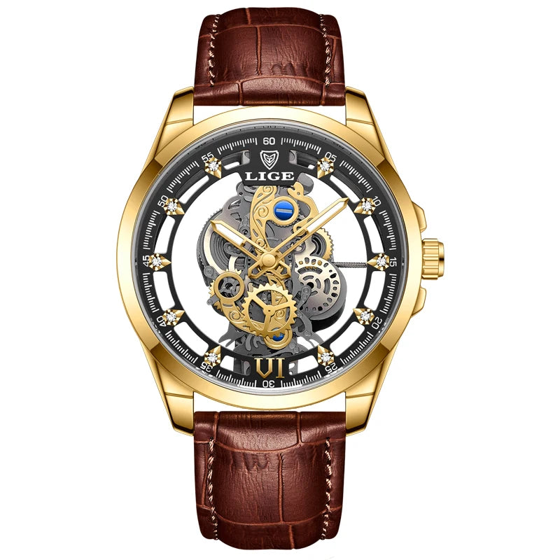 MIG & MIK STYLE™ Gold Skeleton Quartz Watch
