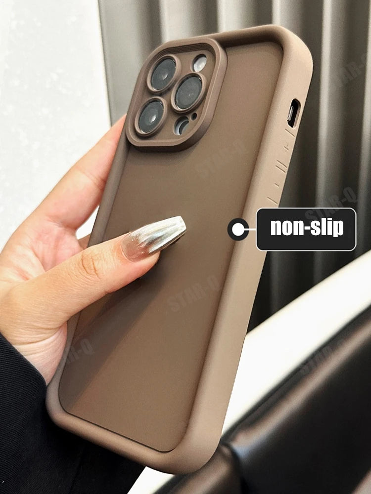 For Xiaomi Mi 13 Lite 5g Matte Soft Silicone Case On Mi13 13lite Airbag Bumper Shockproof Coffee Back Cover Xiaomi13lite 2024