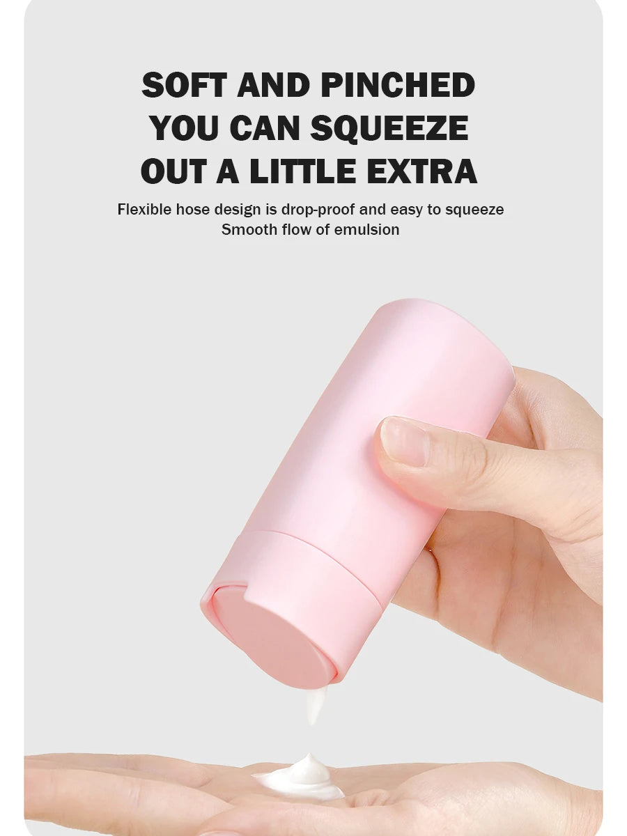 Travel Bottles Leak Proof 4 in 1 Containers for Toiletries Refillable Plastic Bottles with Lid Spray Lotion Shampoo