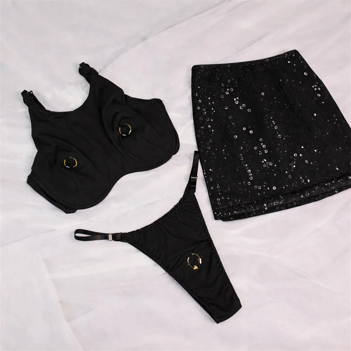 Sexy 2Pcs Swimsuit With Mini Skirt Women Bikini Push Up Swimwear Solid Biquini High Cut Monokini Swim Suit Bathingsuit Beachwea