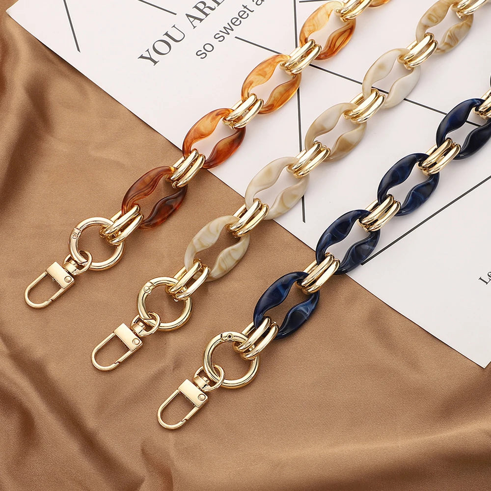 Luxury Acrylic Handbag Chain Strap – 40/60cm DIY Replacement Shoulder Bag Handle Accessory